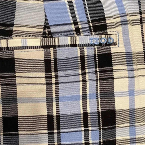 IZOD NWOT Golf Classic Blue/White/Black Plaid Skort 4 - Picture 7 of 12